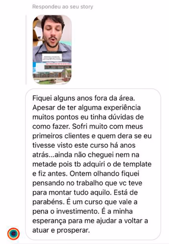 Depoimento de aluno da ArqBase