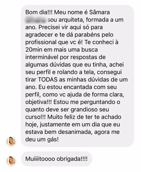Depoimento de aluno da ArqBase