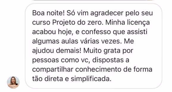 Depoimento de aluno da ArqBase