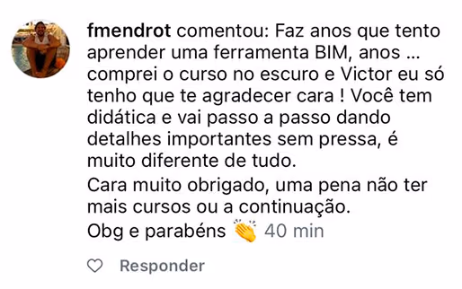 Depoimento de aluno da ArqBase