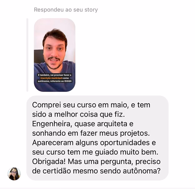 Depoimento de aluno da ArqBase