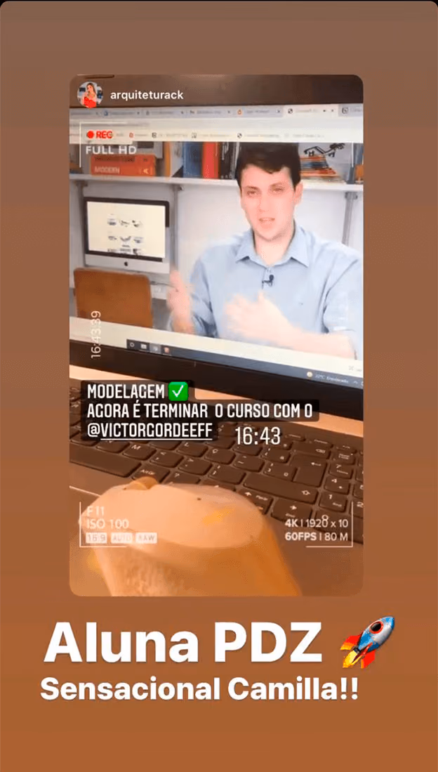 Depoimento de aluno da ArqBase