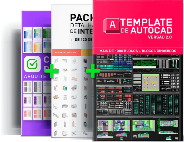Combo: Template de AutoCAD 2.0 + 3 Packs de Detalhes + Checklist